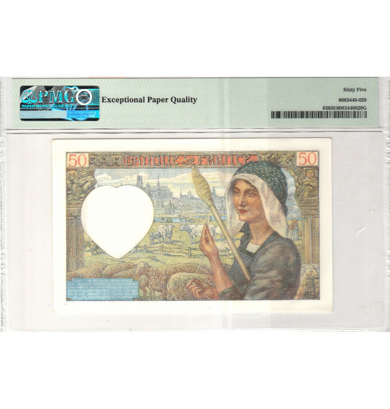 Francia 50 Francos 1940-1942 Pick 93 (Certificado)
